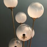Italian Alberello brass & murano floor lamp