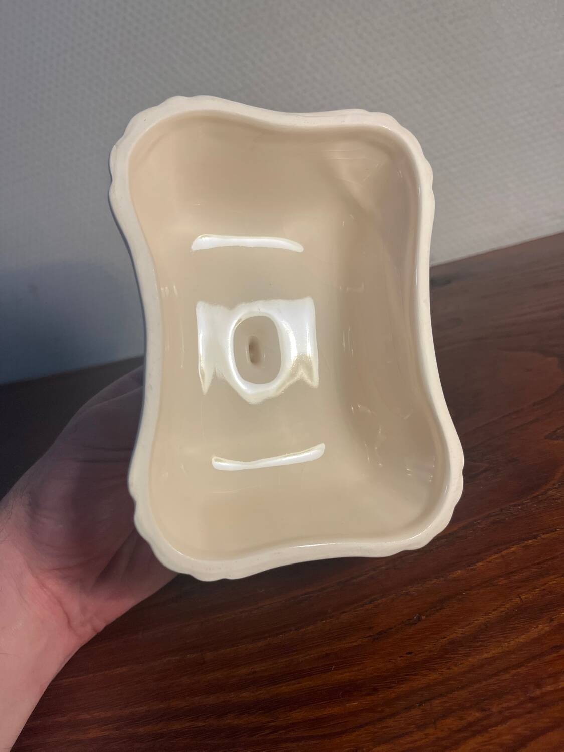 Bruno Evrard France crackle porcelain butter dish