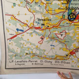 Ancienne carte scolaire Hachette – Bassin parisien & Région parisienne