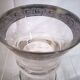 Set of 5 engraved Murano wine (or water) glasses, silver rim