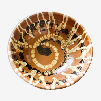 Large ceramic bowl Romanian art