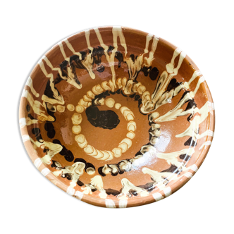 Large ceramic bowl Romanian art