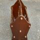 Vintage magazine rack, solid wood document holder with handle