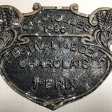 Plate competition agricole charolles 1995 charolais beef festival 1 and prize