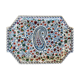 Grand plateau en faience de Gien décor Cachemire, 1960