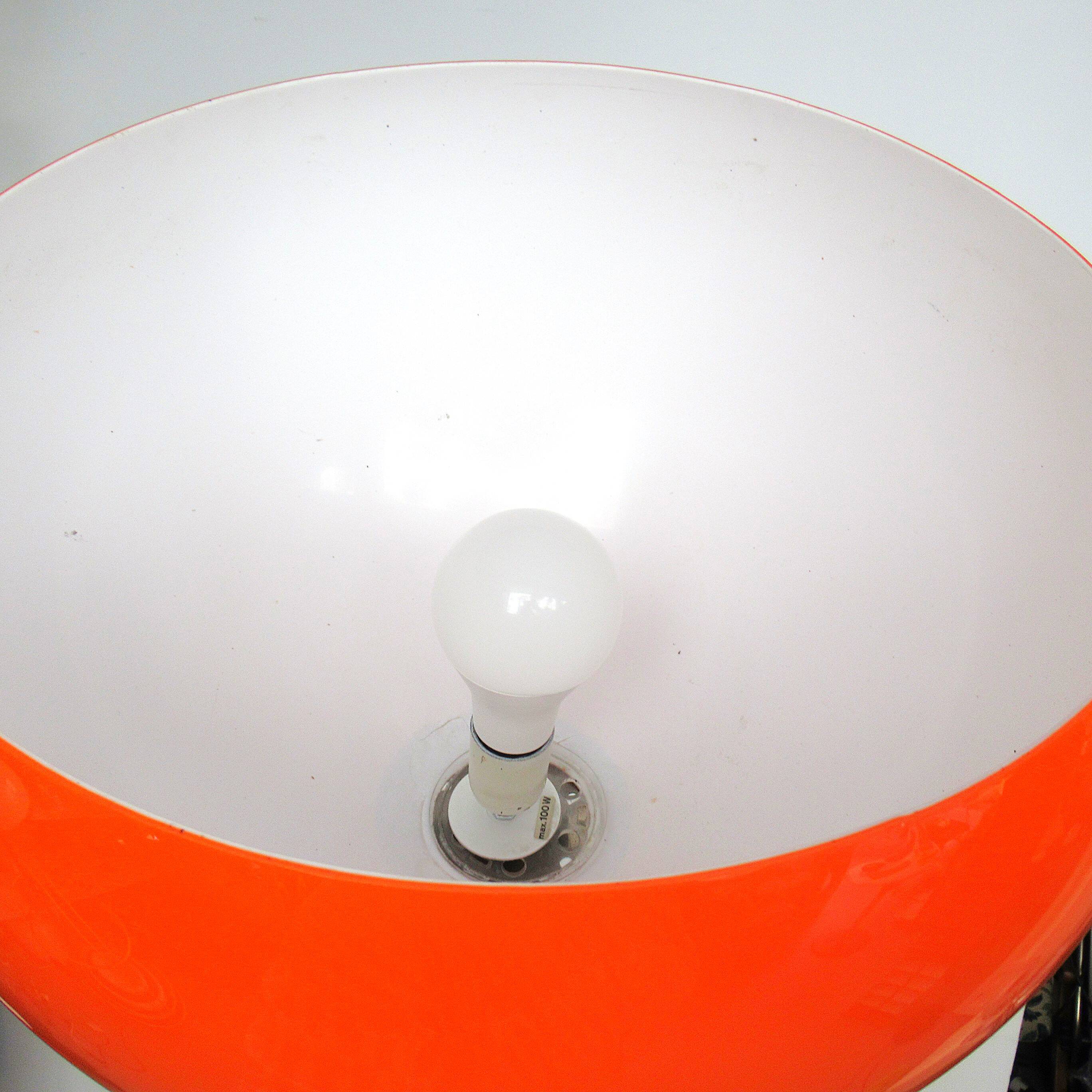 Lampadair italien orange et blanc Années 70
