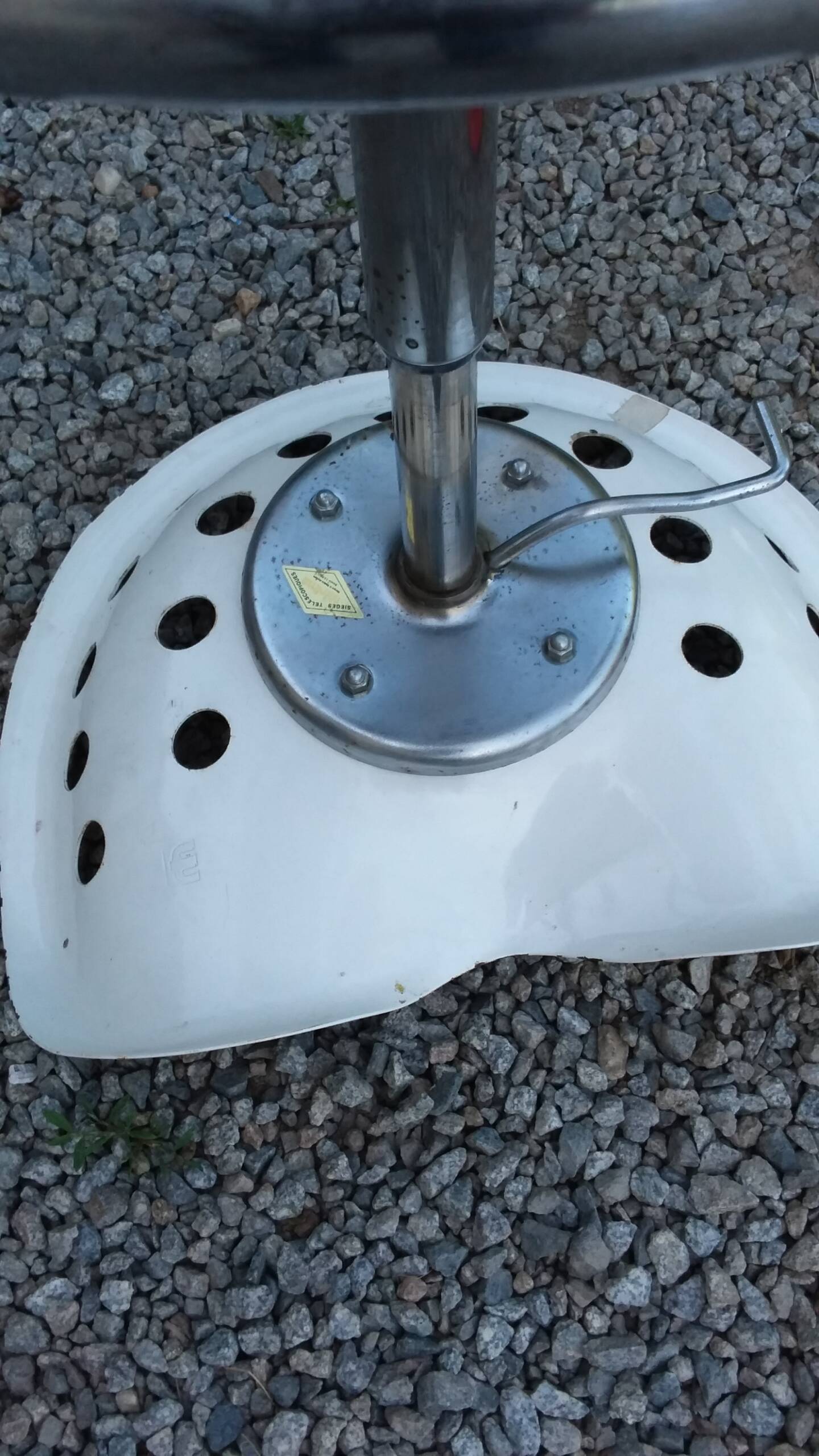 Pair of Etienne Fermigier designer stools, Mirima mower model, publisher