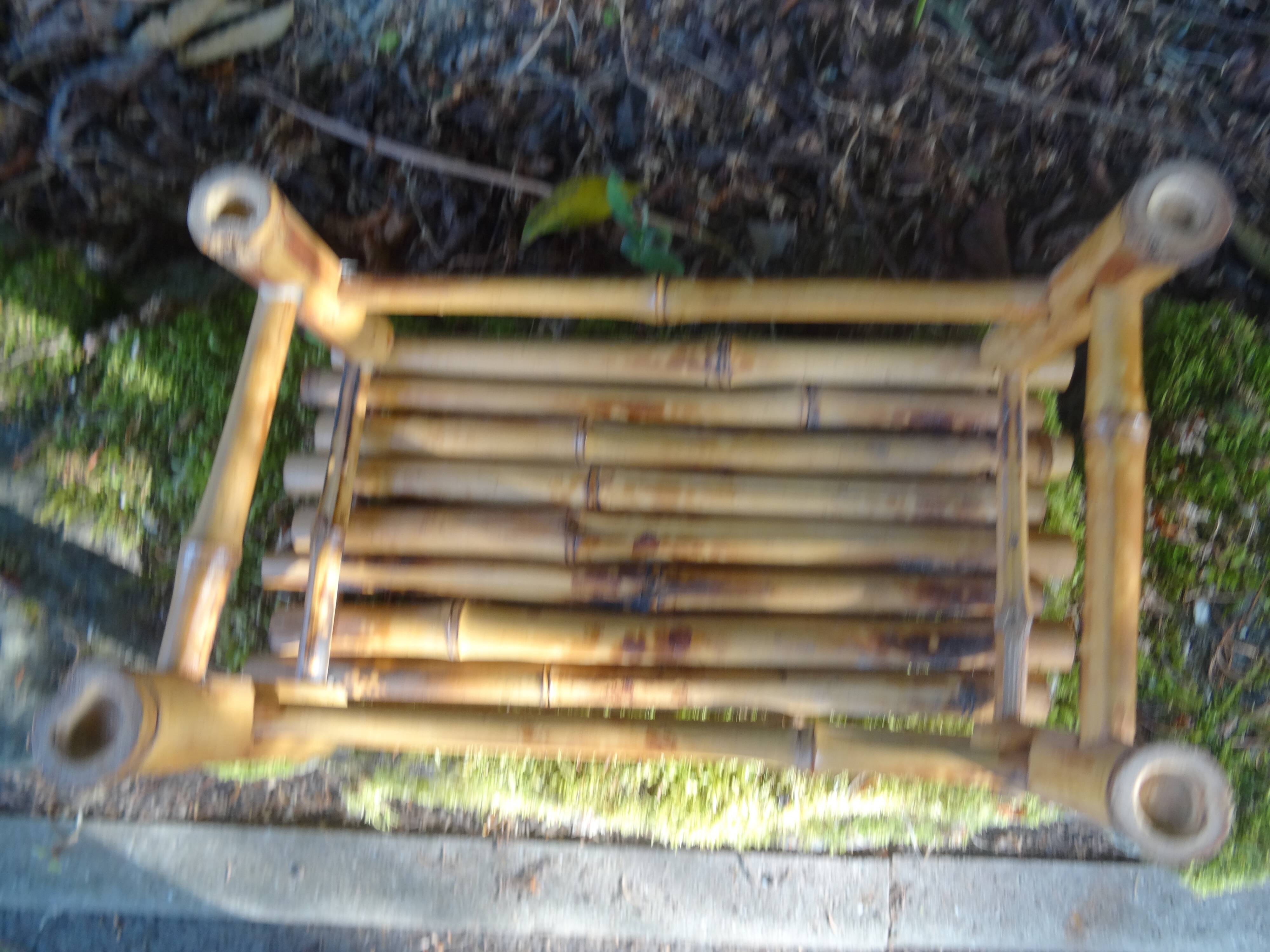 Small bamboo bench