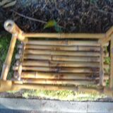 Small bamboo bench