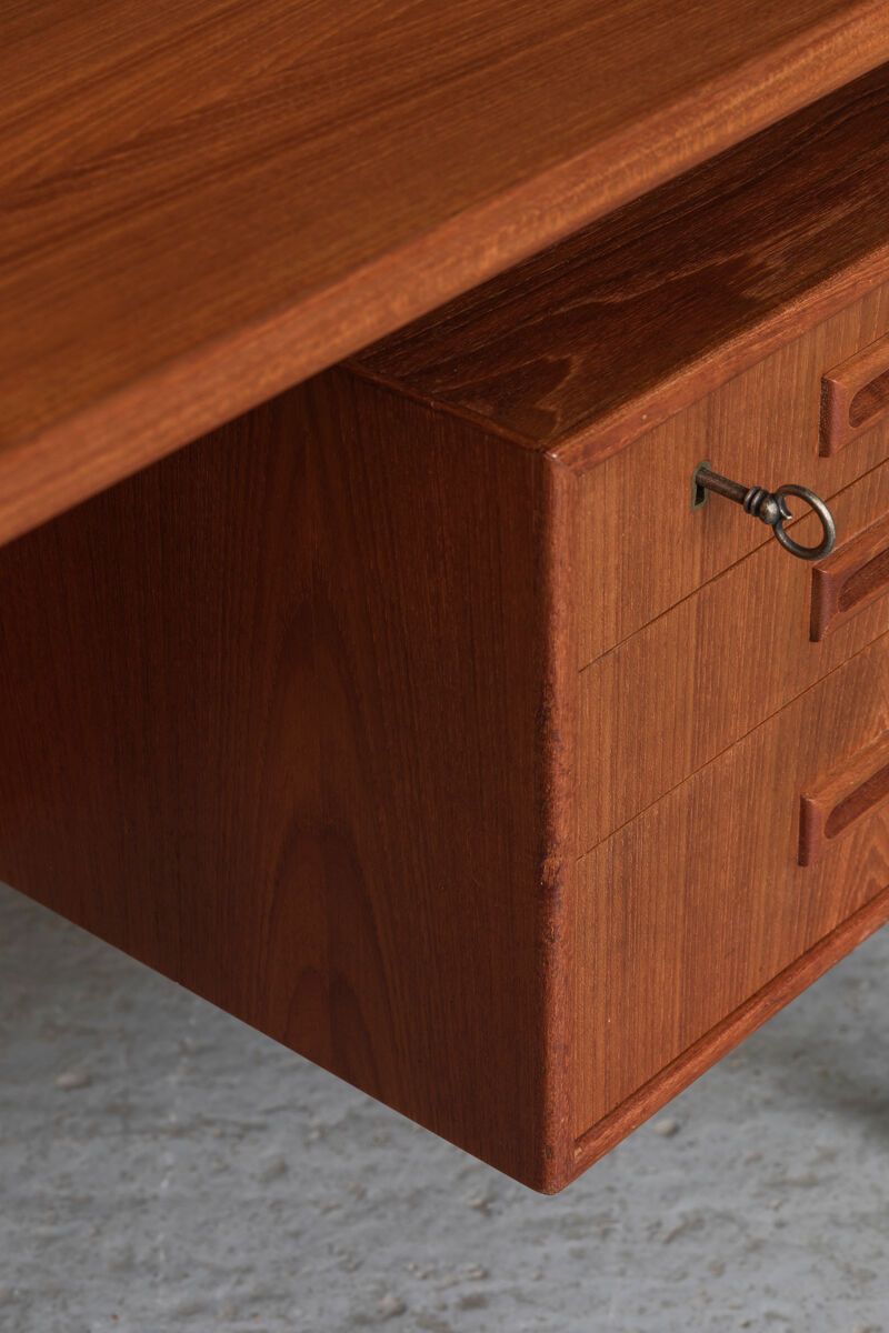 Freestanding writing desk in teak, Danish design, 1950s