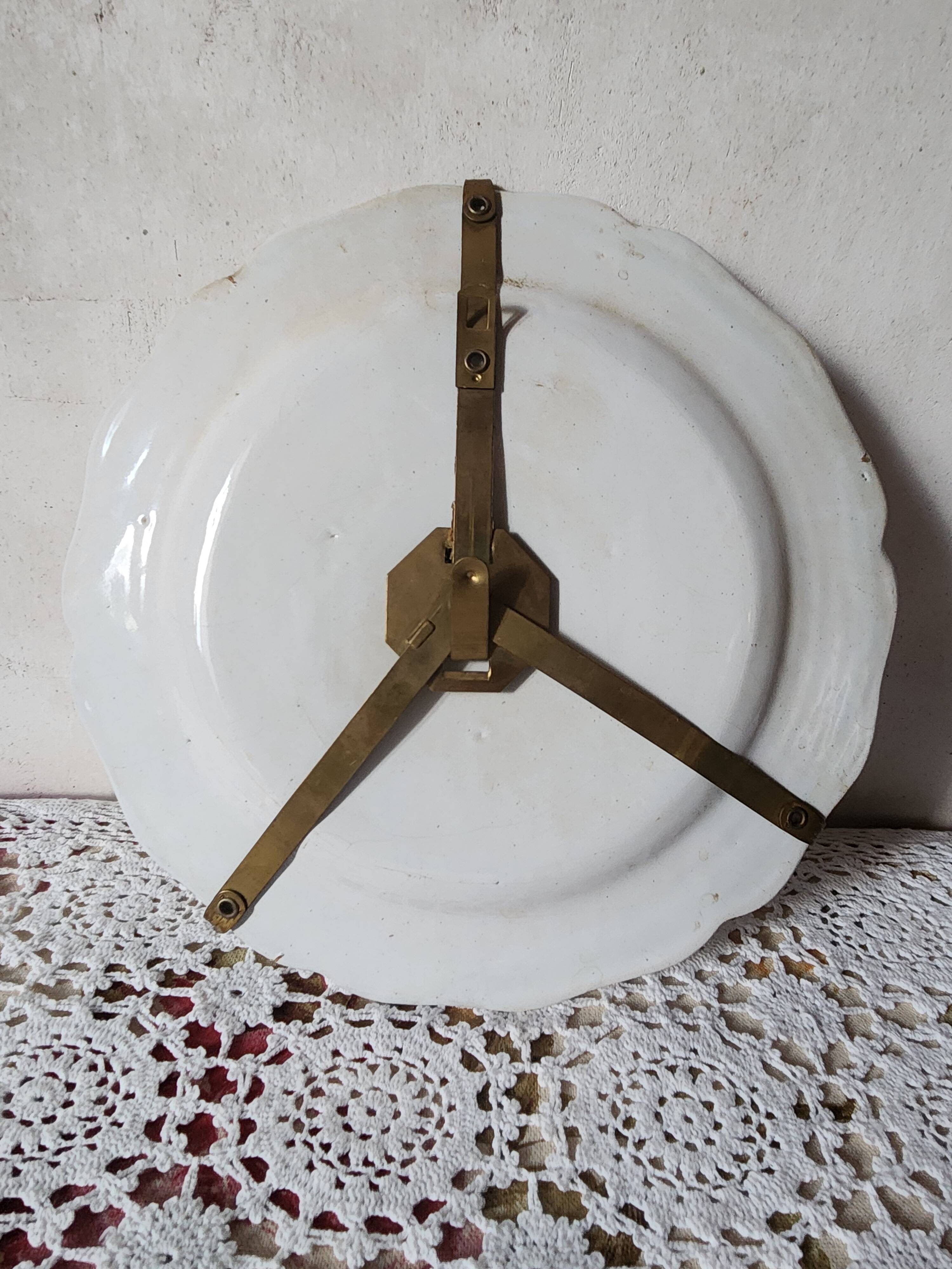 Antique French 19th Century Quimper 'First Mark HB' Plate Angel Cherub Deco