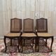 Suite de 6 chaises de style Louis XV en cannage