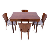 Table with chairs designed by J. Halabal from the 1930s, Czechoslovakia.