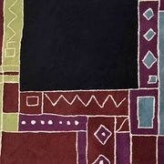 Tisca "Krumi" hand-tufted wool rug, France 1990s
