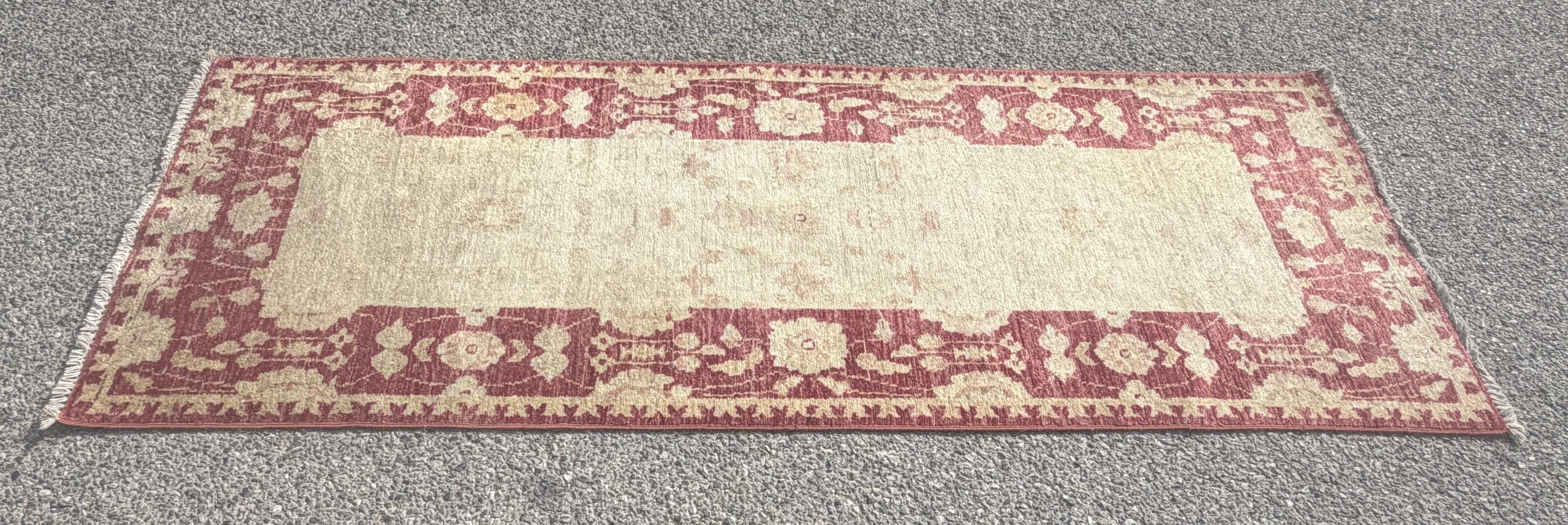 Afghan Chobi Ziegler hand-knotted rug: 2.14 x 0.79 metres