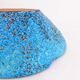 Ceramic fruit bowl with turquoise blue sea foam enamels, 1950