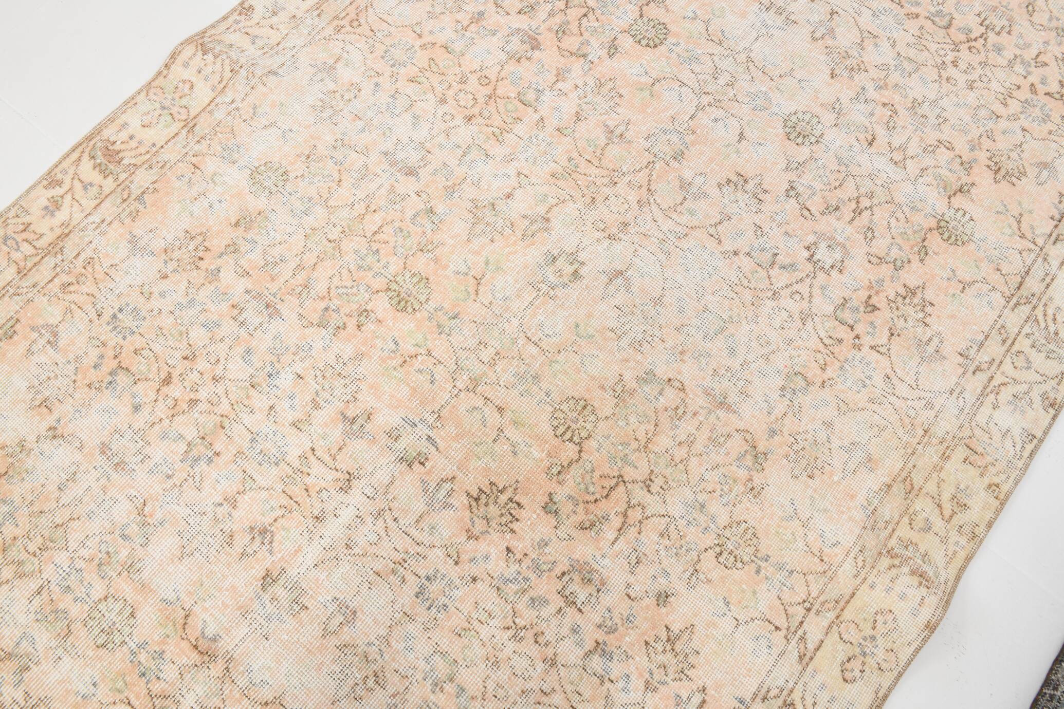 5x9 Peach Orange Turkish Rug, 154x26Cm