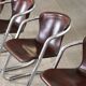 Ensemble de 6 chaises de salle à manger tubulaires en chrome et cuir de selle pour Metaform, années 1970