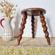 Modernist farm stool with screw legs