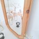 Octagonal solid wood mirror from the 1980s.