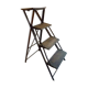 Industrial metal and wood workshop stepladder
