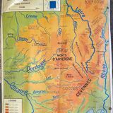 School poster Massif Central and Mediterranean region and Corsica