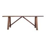 Antique wooden farm bench