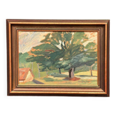Swedish Oil On Panel – “Majestic Tree” By Erling Lundquist