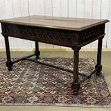 Late 19th century Gothic style oak desk