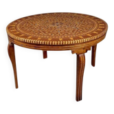 Grande Table à Thé Marocaine en Marqueterie – XXe