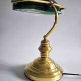 Lampe de banquier du milieu du 20e siècle