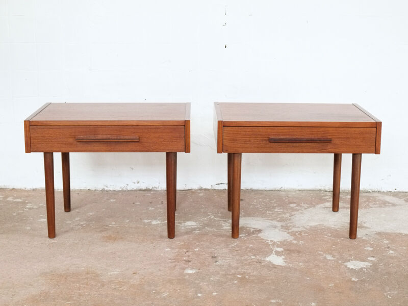 Pair de chevets en teck - Danemark années 60