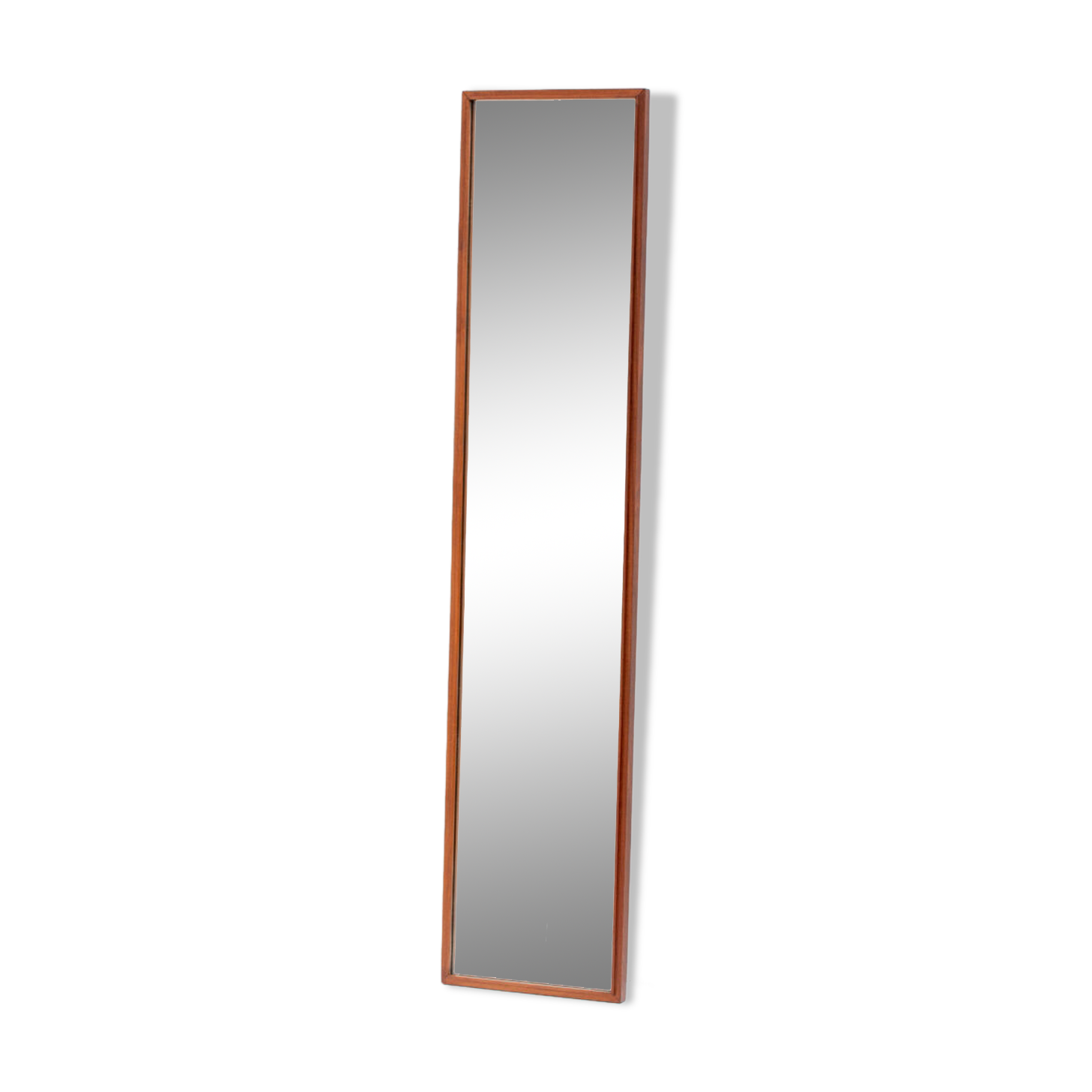 Scandinavian vintage rectangular teak mirror, 1960