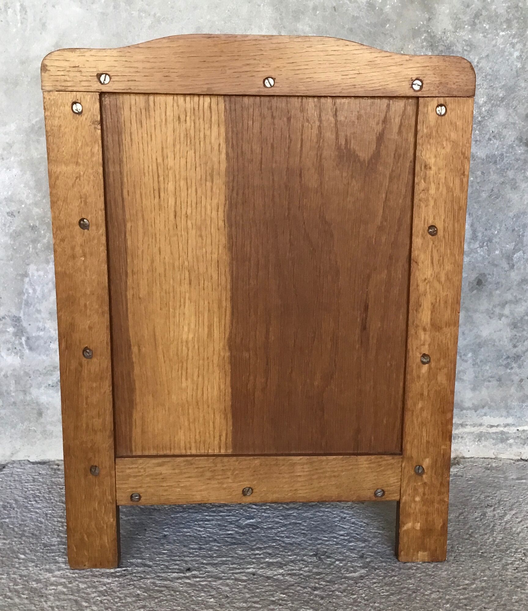 Modernist bedside in solid oak - 1950