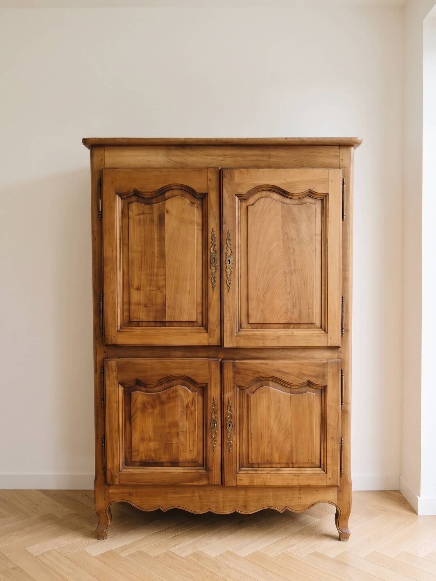 Authentic solid walnut TV cabinet