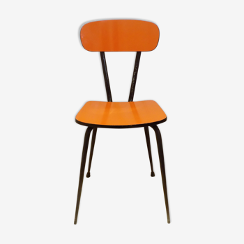 Chaise en formica orange