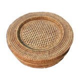 Lot of 6 rattan plates