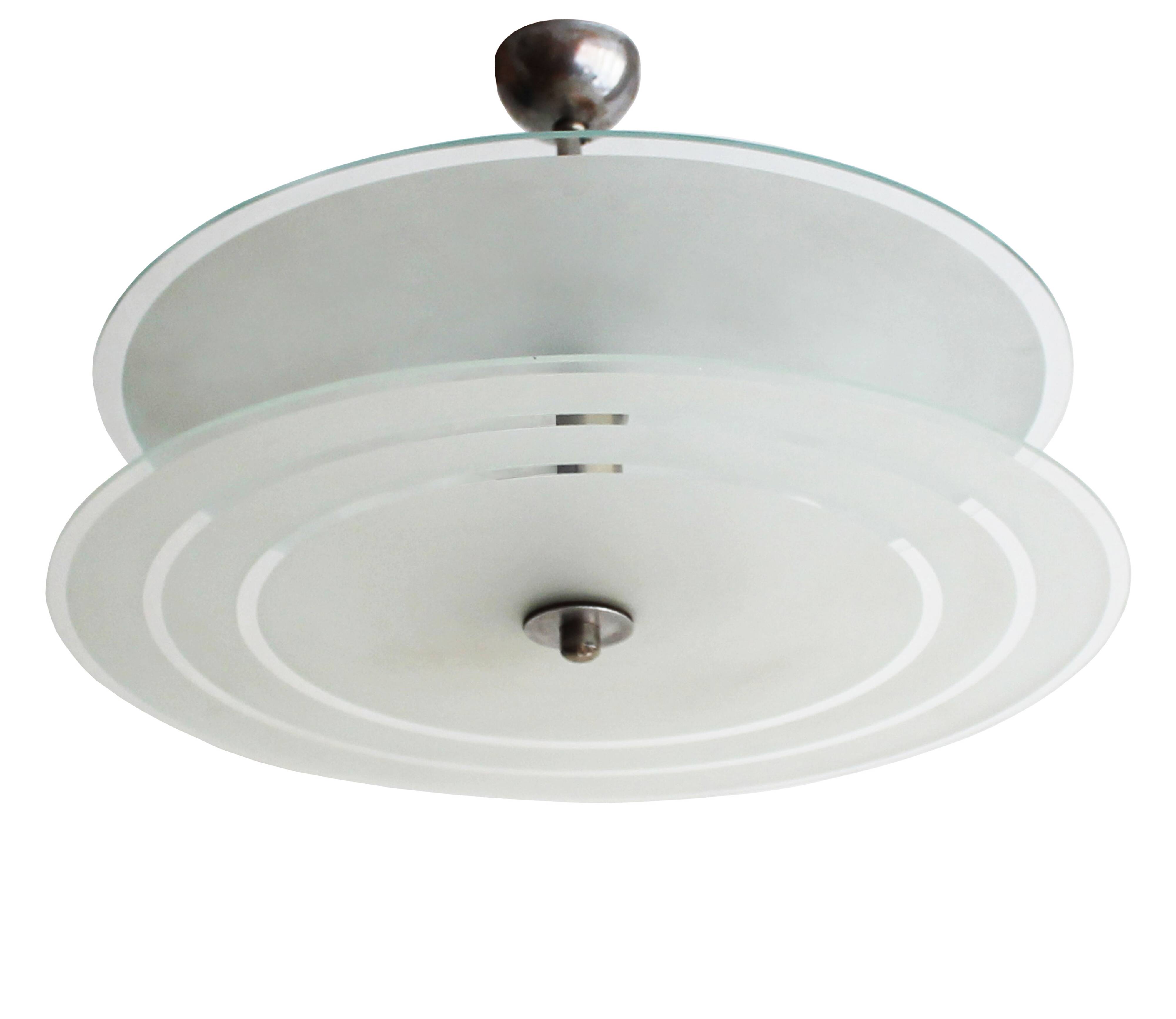 1930s Bauhaus-Style Ceiling Light