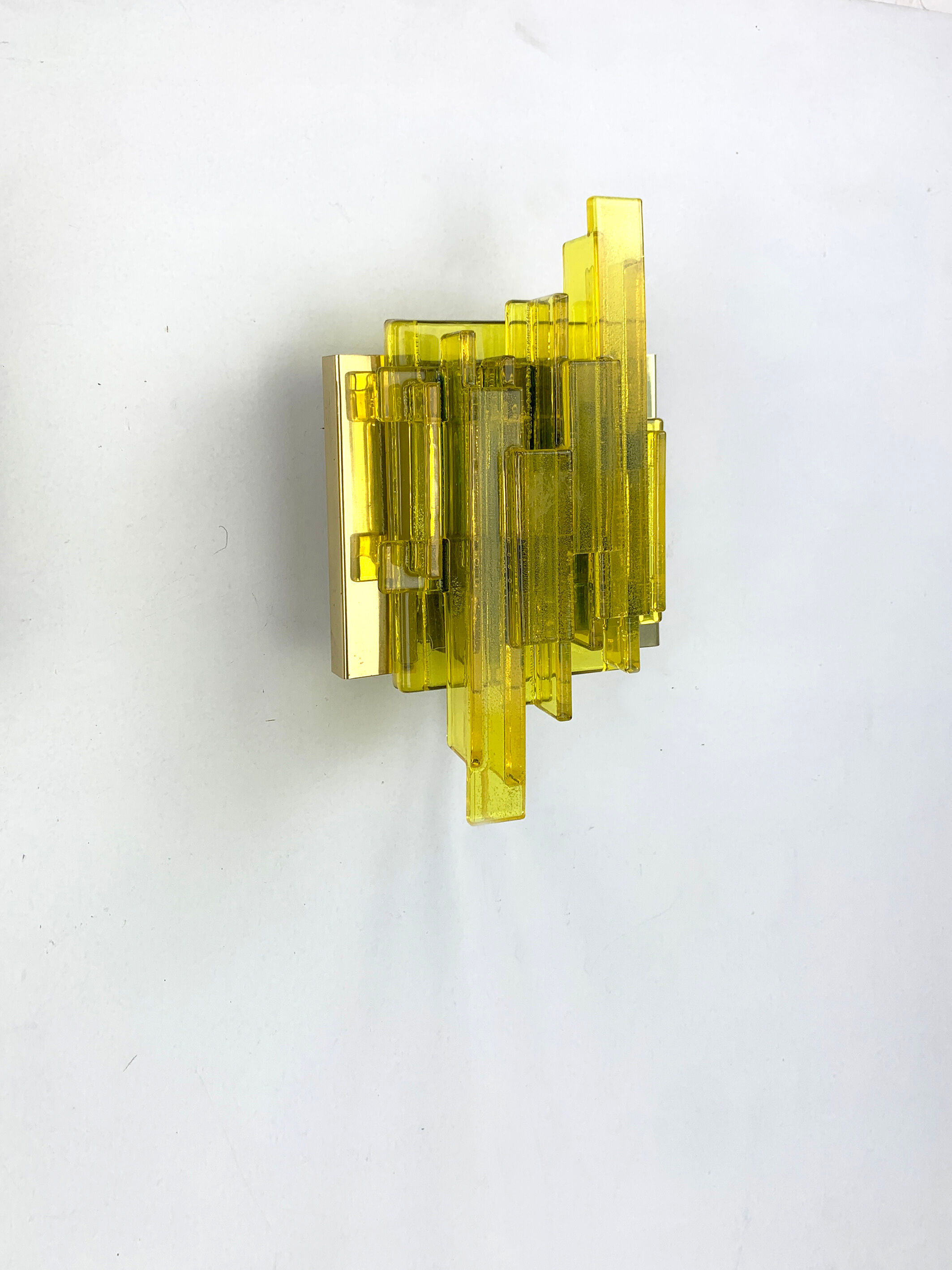 Pair appliques brutalistes, Claus Bolby for Cebo Industri, Denmark, 1970s