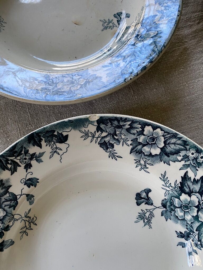 6 plates hollow iron earth "Marie Louise"
