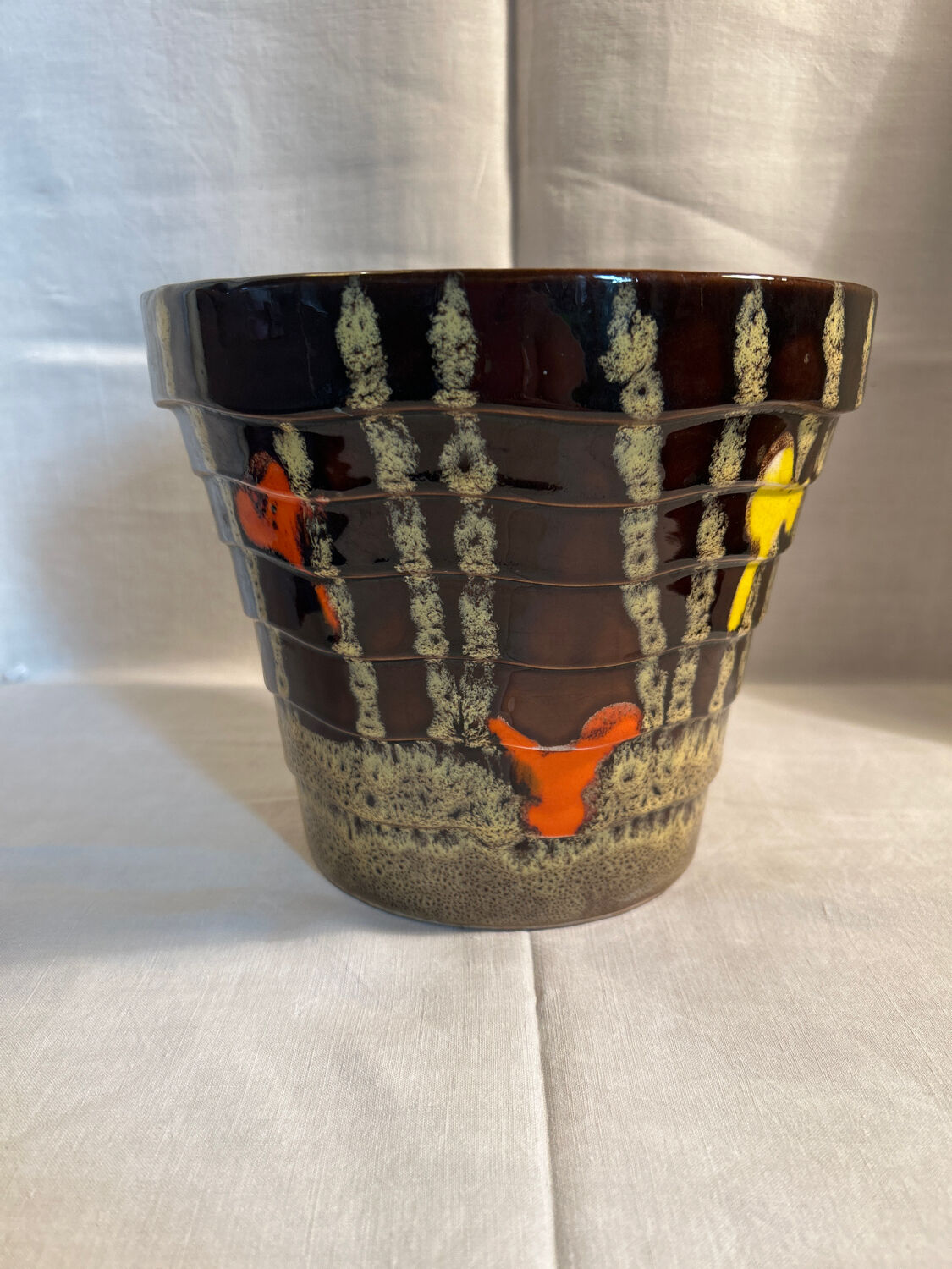 Cache pot corrugated Poët Laval year 50 vintage