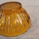 Amber pressed glass bowl with ribbed decoration – 1960s–1970s