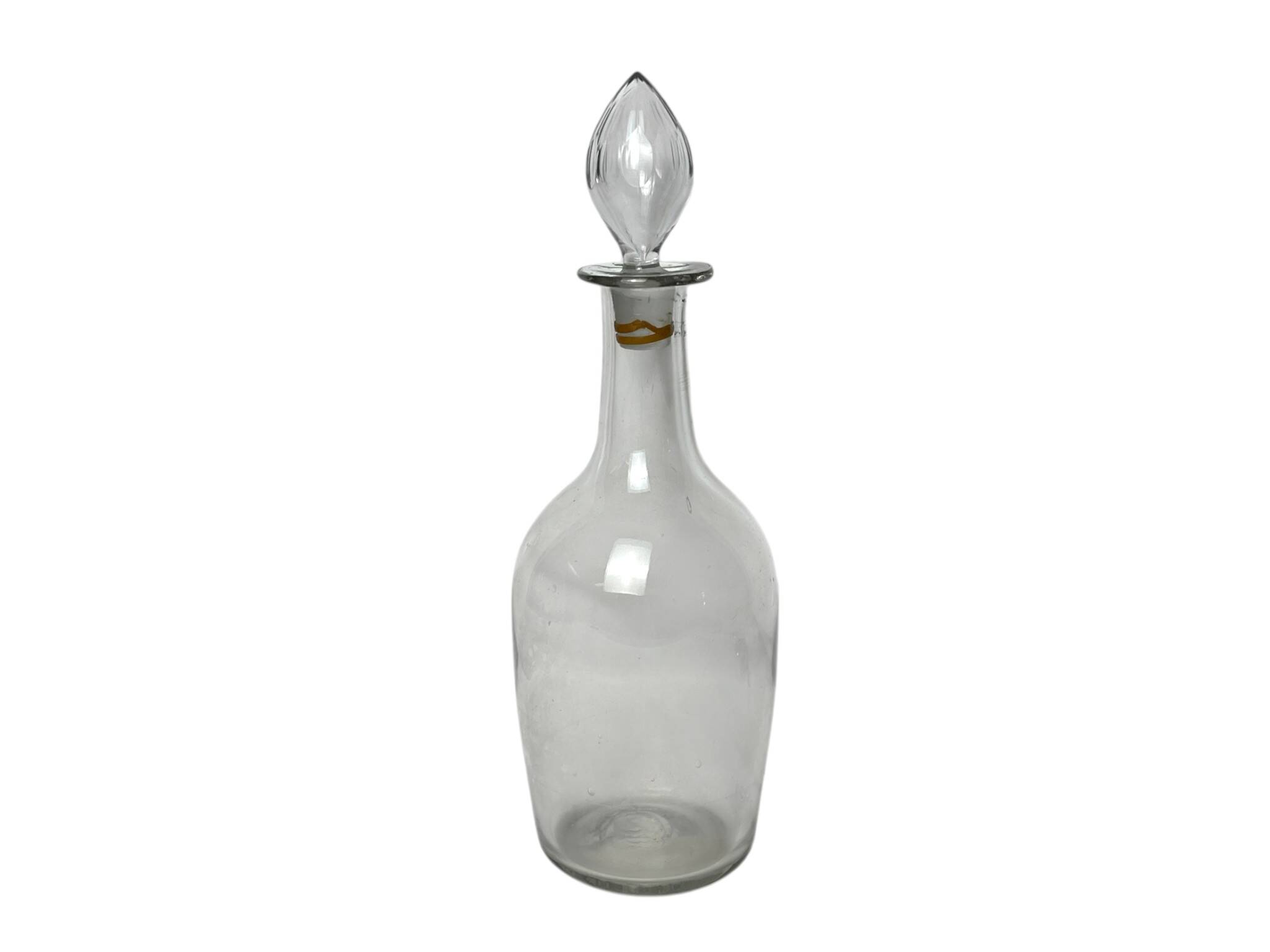 Tableware, large bottle carafe with stopper from the 19th century.
