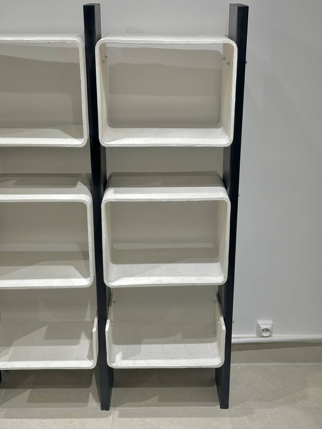Large fiber and wood  shelf