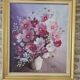 Oil on Canvas Still Life Flowers Cosmos Signed Jacqueline Besson