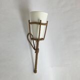 Audoux Minet rope wall lamp, 1950s vintage