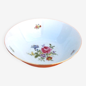 Saladier  Porcelaine décor floral  100 Jahre  Bareuther Waldsassen