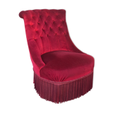 Red velvet toad chair