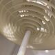 Lampadaire champignon Ikea Nymane TYP G1706 métal blanc vintage 1990