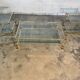 Pair of sofa ends and coffee table Pierre Vandel in altuglas